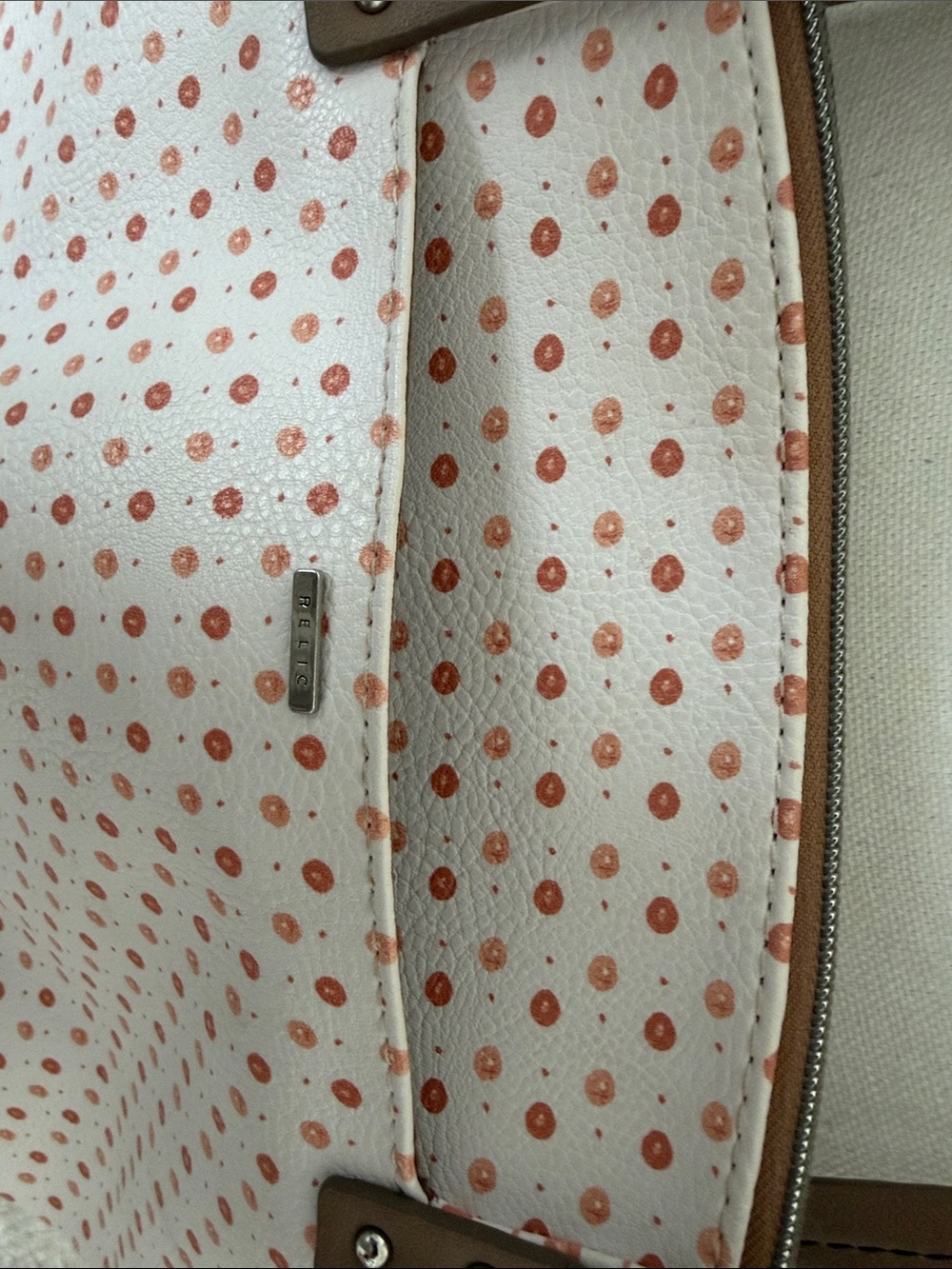 Relic Pink and Peach Tulip Appliqué Tote - Picture 5 of 10